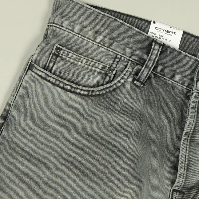 Carhartt WIP Klondike Pant Maitland - Black Light Used Wash-3